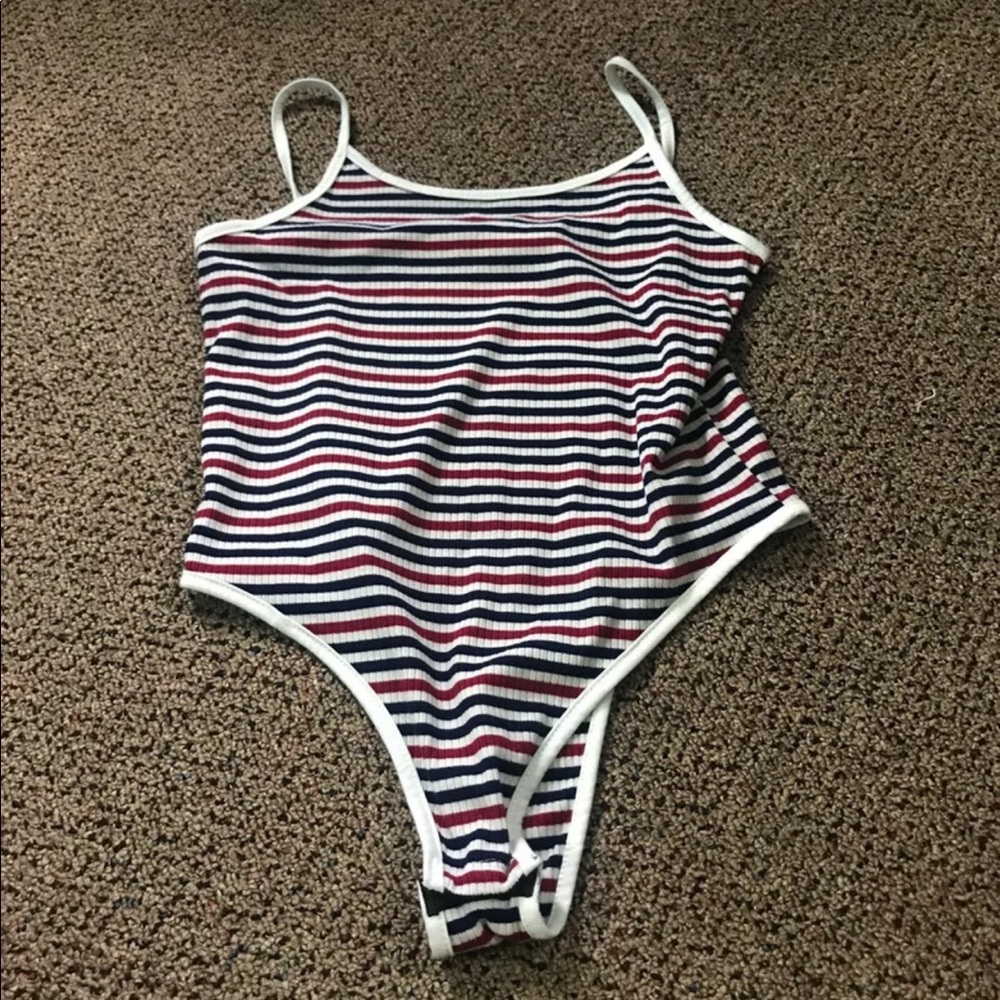 Striped bodysuit